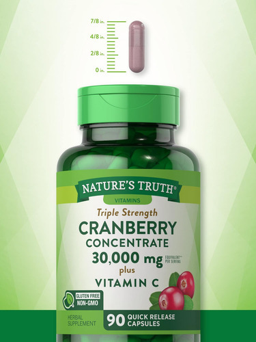 Cápsulas De Concentrado De Cranberry Natures Truth 30.000 Mg - Imagem 5