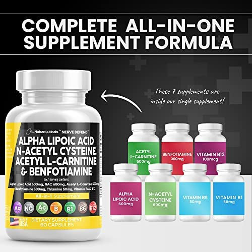 Ácido Alfa Lipóico 600 Mg N-acetil Cisteína 600 Mg Acetil L - Imagem 2