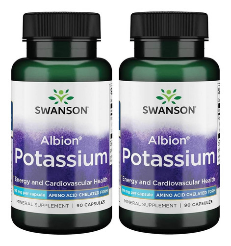 Swanson Albion Complexo De Potássio 99 Miligramas 90 Cápsula
