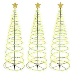 Pacote Com 3 Luzes Decorativas De Natal Para Jardim Ao Ar Li