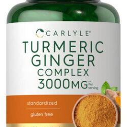 Suplemento De Cúrcuma E Gengibre Carlyle 3000 Mg | 120 Cápsu