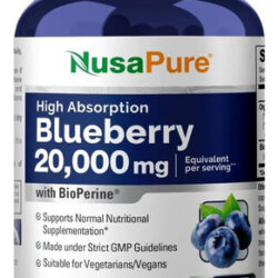 Suplemento Nusapure Concentrado De Mirtilo 20.000 Mg 180 Cáp