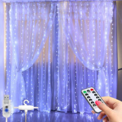 String Light Usb Controle Remoto 3*3 Com Gancho Decoração