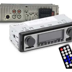 Rádio Automotivo Retrô Vintage Bt Aux Usb 1din Fm