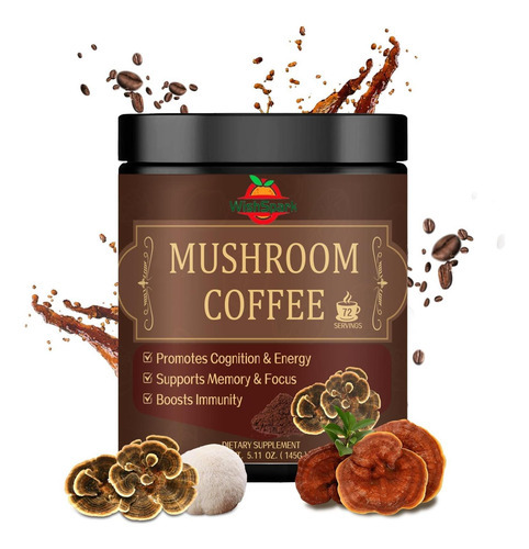 Café Com Cogumelos - Mistura Adaptogênica De 5 Cogumelos - C