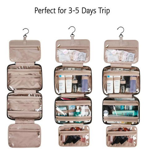 Necessaire Viagem Bolsa Travel Maquiagem Gancho Divisórias - Imagem 5