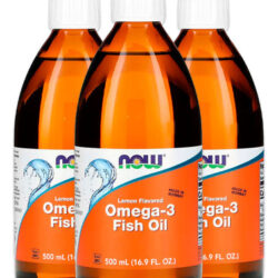 Ômega-3 Fish Oil Now Foods 500ml Sabor Limão Importado 3un