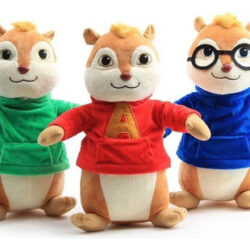 3 Pçs/lote Alvin E Os Esquilos Brinquedos De Pelúcia Kawaii