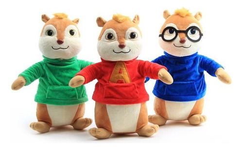 3 Pçs/lote Alvin E Os Esquilos Brinquedos De Pelúcia Kawaii