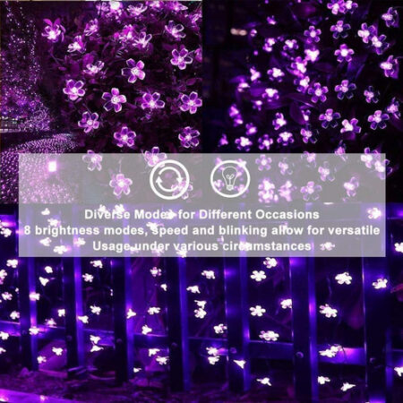 5m Luzes Natal Ao Ar Livre Luz Solar Da Corda Da Flor 20led- - Imagem 44