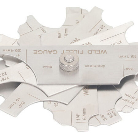 Q Régua De Inspeção De Soldagem Weld Fillet Gauge Em Aço - Imagem 7