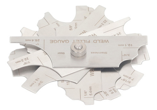 Q Régua De Inspeção De Soldagem Weld Fillet Gauge Em Aço - Imagem 7