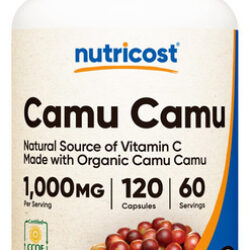Suplemento Nutricost Camu Camu 1000 Mg 120 Cápsulas Com 200