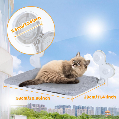 Poleiro Dobrável Para Janela De Gato, Rede Para Gatos - Imagem 2