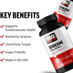 Suplemento De 500 Mg De Berberina Force Factor, Suplemento
