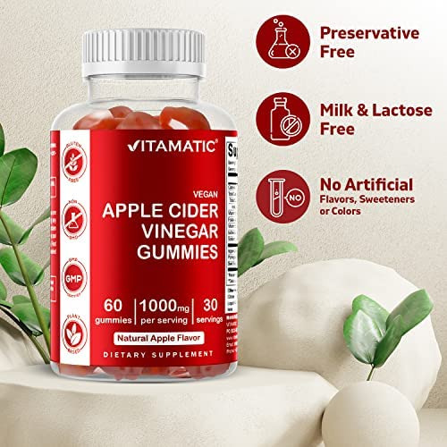 Gomas De Vinagre De Cidra Vitamatic - 1000 Mg Por Porção - - Imagem 3