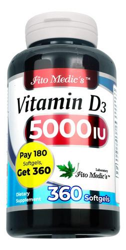 Fito Medics Lab - Vitamina D - 5000 Ui De - Vitamina D3-360