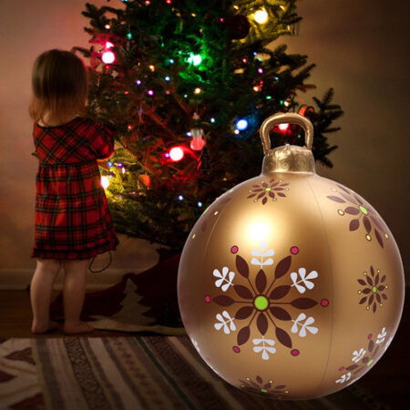 Enfeites De Bola Decorados De Natal Infláveis De Pvc Grandes - Imagem 28