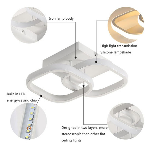 Luminária Pendente Moderna, Quarto, Luz Led De 20 Cm - Imagem 22