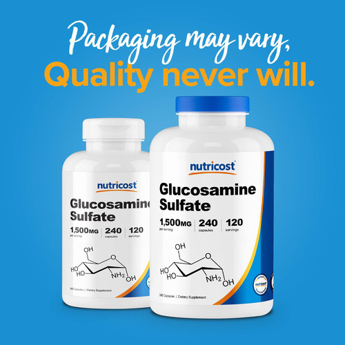 Suplemento Nutricost Sulfato De Glucosamina 750 Mg 240 Cápsu - Imagem 4