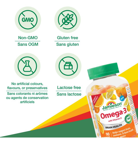 Gomas Jamieson Omega-3, Para Toda A Família, Sabores De Frut - Imagem 4