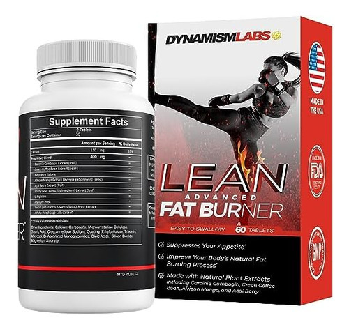 Dynamism Labs Lean Advanced Fat Burner | Extrato De Garcinia - Imagem 3