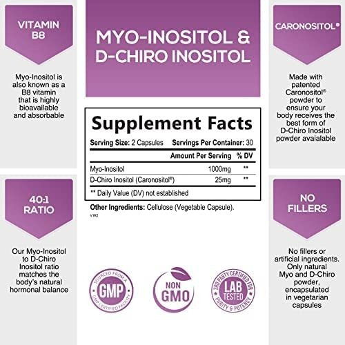 Myo-inositol & D-chiro Inositol Premium 40:1 Ratio - Vegan H - Imagem 2