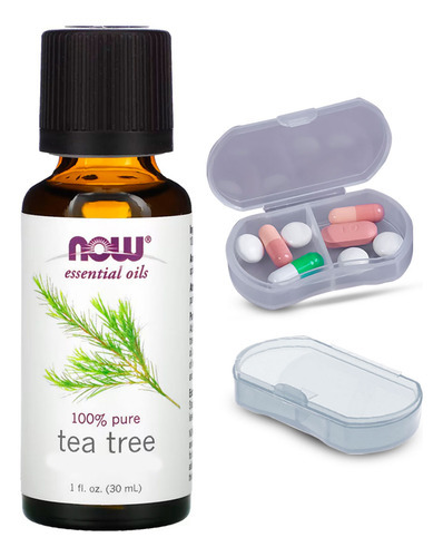 Now Foods Óleo Essencial Melaleuca 30ml + Porta Cápsulas