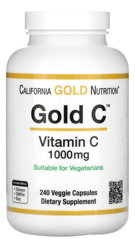 Vitamina C California Gold Nutrition 1000g 240 Cápsulas