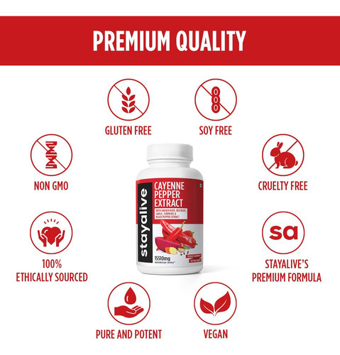 Stay Alive Pimenta Caiena 8000mg, Gengibre 1500mg, Alho 1500 - Imagem 7