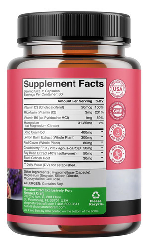 Suplemento De Ervas Completo Para Menopausa Para Mulheres - - Imagem 2
