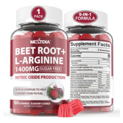 Raiz De Beterraba Gummies & L-arginina 1400mg Com B1, B2, B3