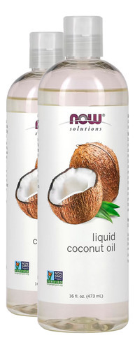 Óleo De Coco Líquido Now Foods Coconut 473ml Importado 2un