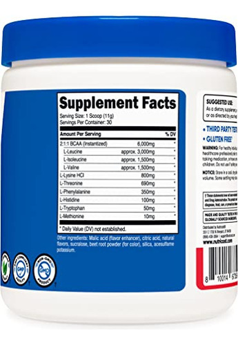 Suplemento Nutricost Eaa Powder 30 Porções Fruit Punch Flav - Imagem 4
