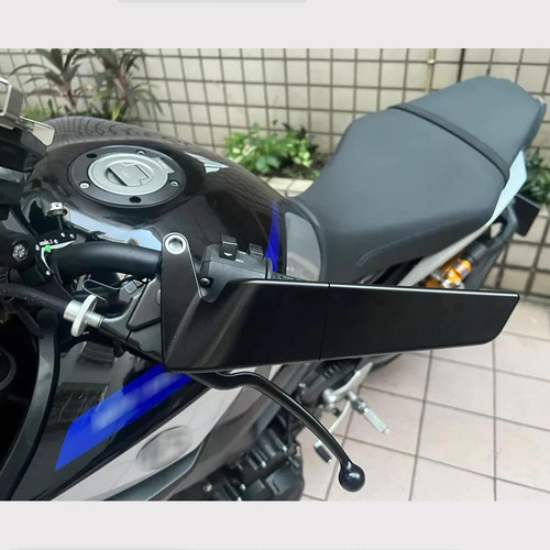 Par De Espelhos Retrovisores De Asa De Vento Para Motociclet - Imagem 7