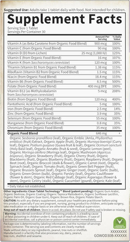 Garden Of Life Organics Women Once Daily Multi 30 Comprimido - Imagem 9