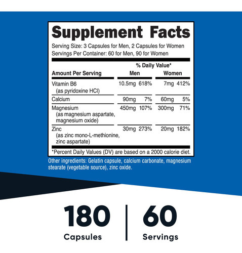 Suplemento Nutricost Zma 180 Cápsulas Sem Glúten Transgênico - Imagem 2