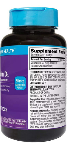Membros Marcam Vitamina D3 50 Mcg (2.000 Ui) Suplemento Diet - Imagem 2