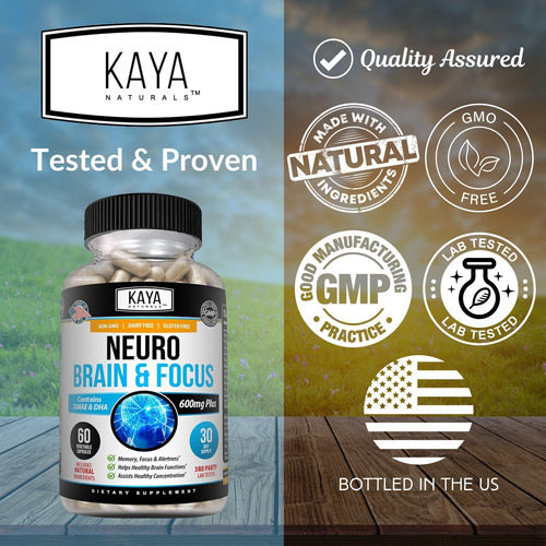 Kaya Naturals - Neuro Cérebro Para Memória E Foco - Cápsula - Imagem 4