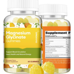 60 Contagem De Glicinato De Magnésio Gummies 400mg Suplement