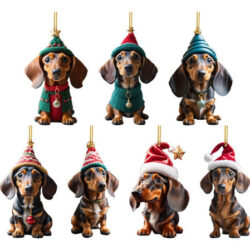 Decorações De Natal De Dachshund: Pingentes Fofos Para Cães