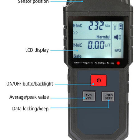# Medidor De Emf Radiação Do Campo Eletromagnético Detector - Imagem 9