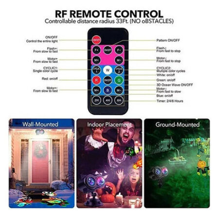 Novo Projetor De Floco De Neve De Natal Com Controle Remoto - Imagem 3