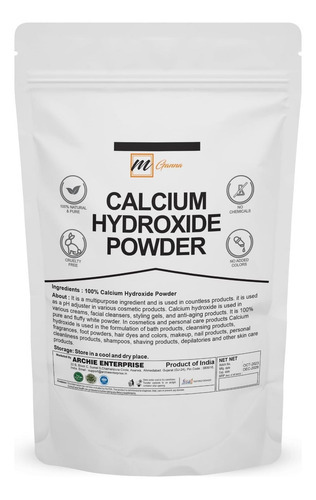 Pó De Hidróxido De Cálcio 100% Natural Para Alimentos E Cosm
