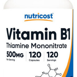 Nutricost Vitamina B1 (tiamina) 500mg, 120 Cápsulas