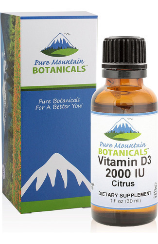 Gotas De Vitamina D Com Sabor De Pure Mountain Botanicals - - Imagem 6