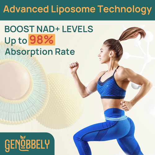 800 Mg Suplemento Lipossómico Nad+ Com Nicotinamida Ribos... - Imagem 3