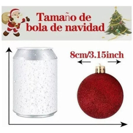 Novo 24 Esferas De Natal, Doces, Árvore De Decoração De - Imagem 16