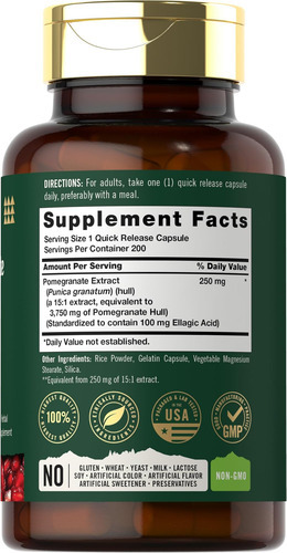 Extrato De Romã Tahoe Nutritionals | 200 Cápsulas | 3750mg |