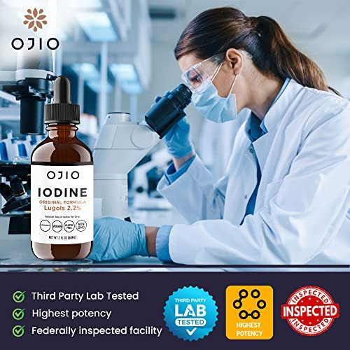 Solução De Iodo Ojio Lugols - Gotas De Iodo Líquido Com Pot - Imagem 6